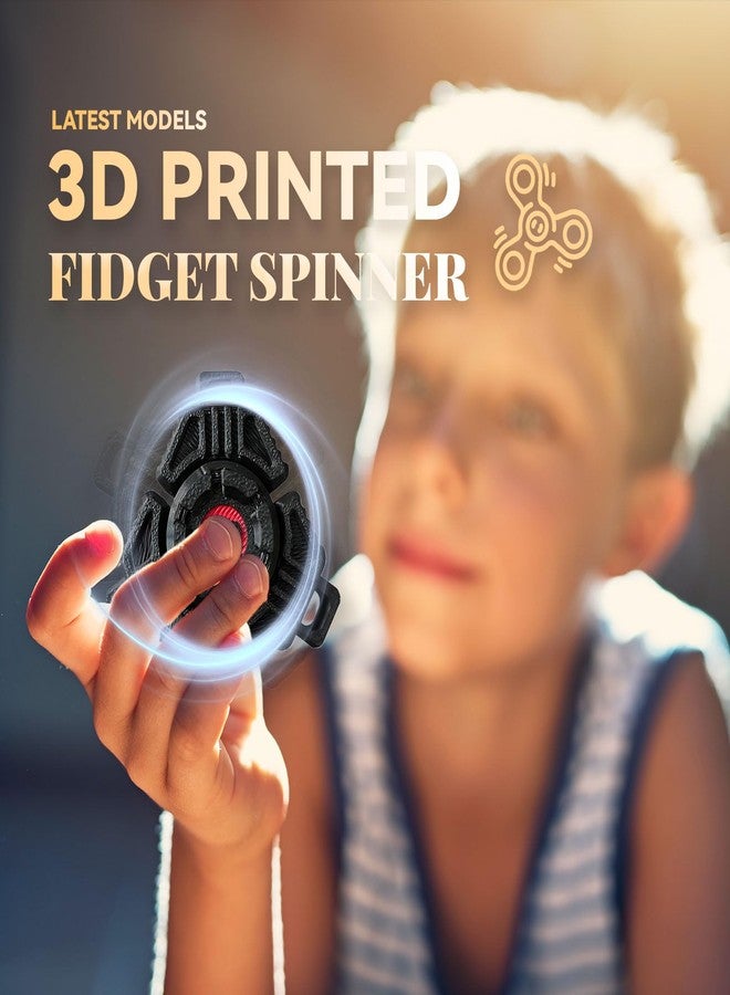pegxtwu Latest Models 3D Printed Fidget Spinner, Multiple Rotation Modes，Long Spinning, Cool Silent, Small Mini Toys for Anyone Anxiety, Quiet Bearing - Image 5